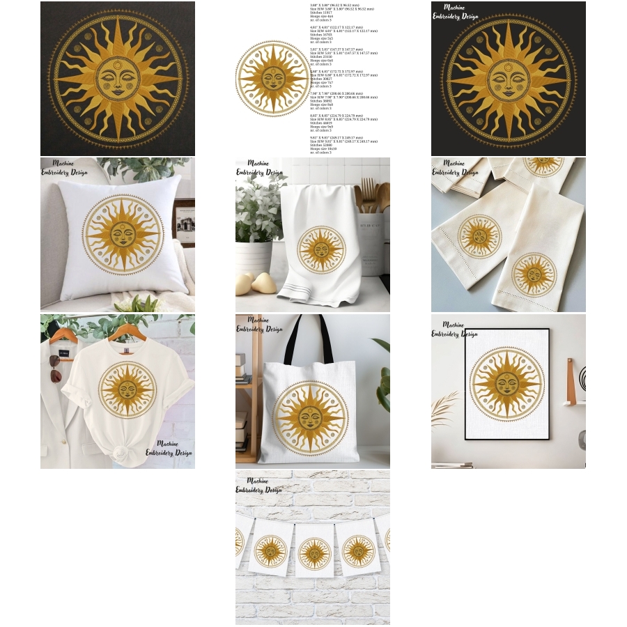 Celestial Sun Moon Face Mandala