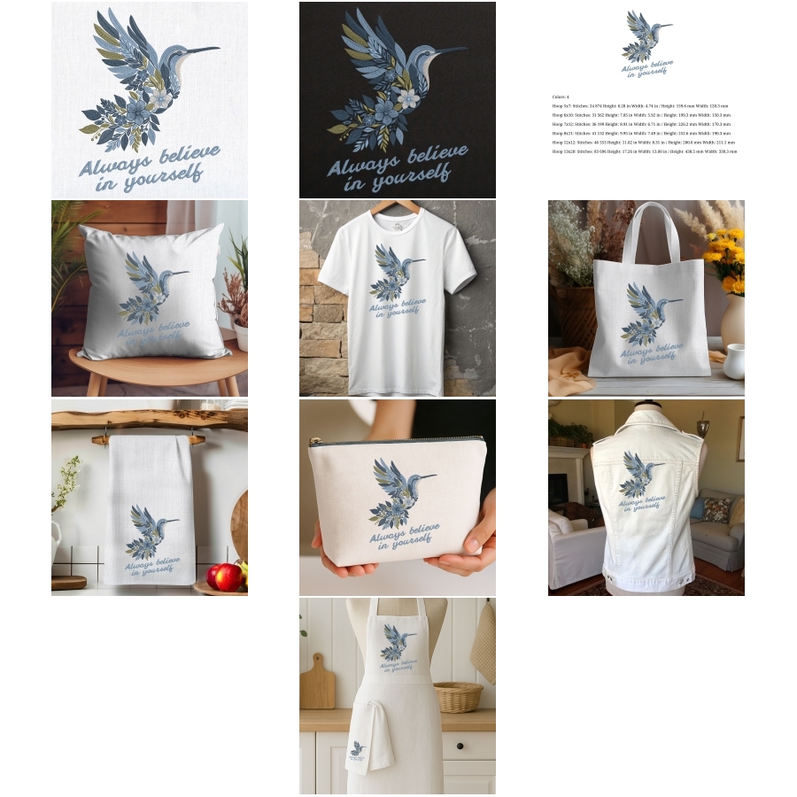 Blue Hummingbird Motivational Quote