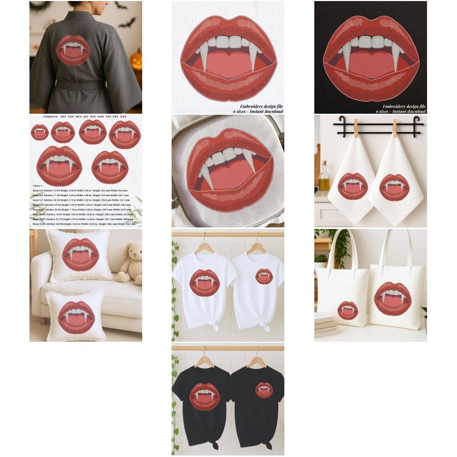 Vampire Lips Gothic Style