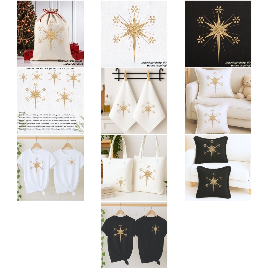 Christmas Star Golden xmas nordic star