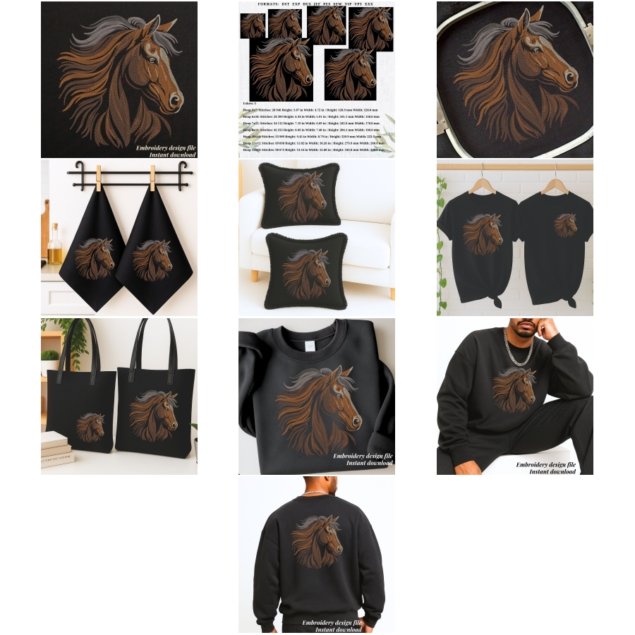 Horse Head Realistic Animals