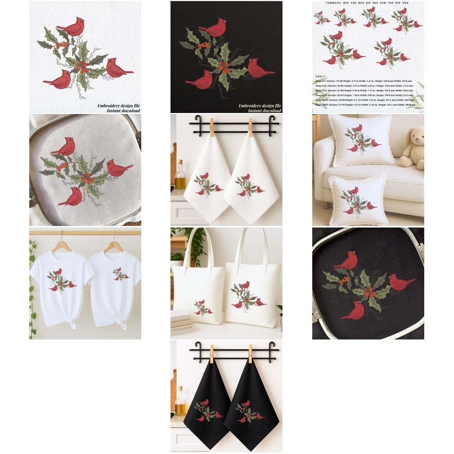 Cardinal Birds Christmas Red birds