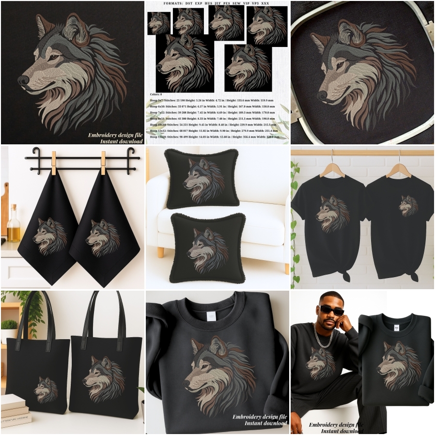 Wolf Head Realistic wild animals