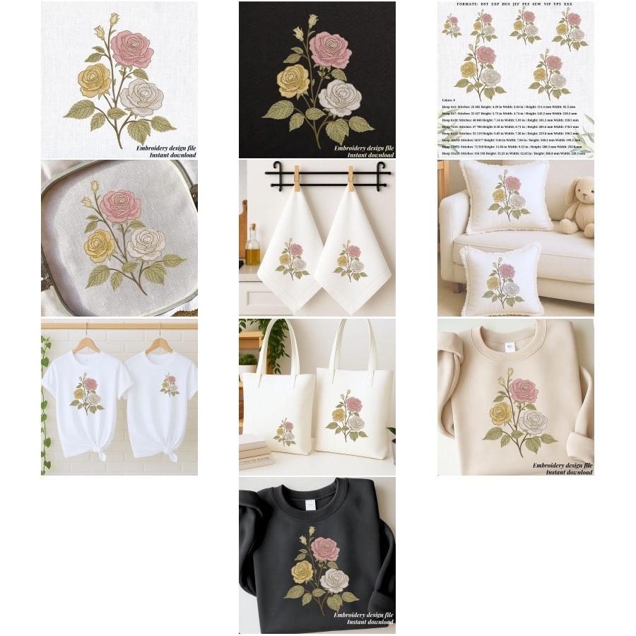 Vintage Rose Romantic Floral