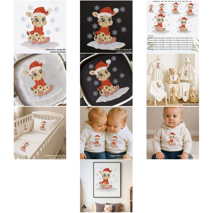 Baby Giraffa Christmas animal