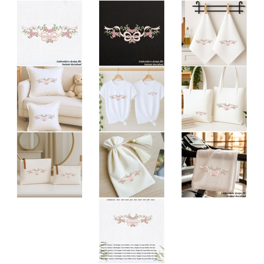 Floral baby girl Bow