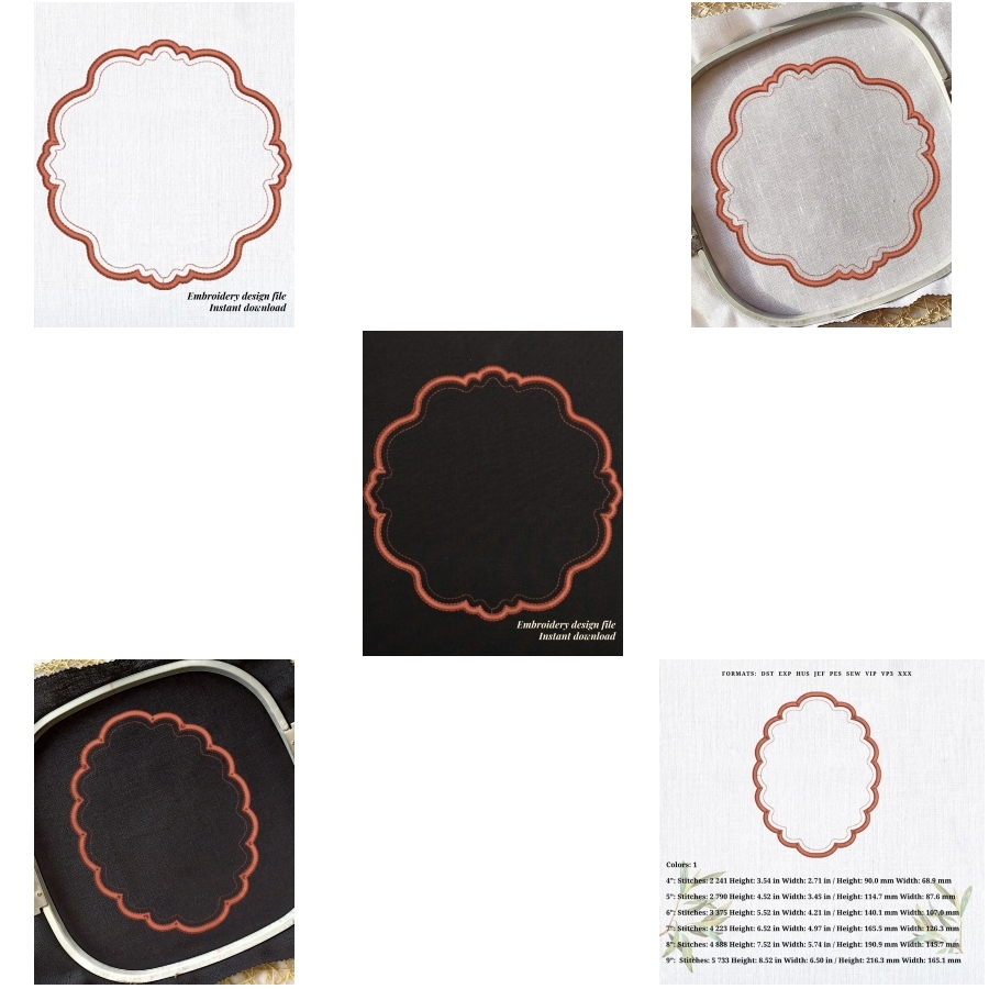 Oval Wedding Monogram frame 2