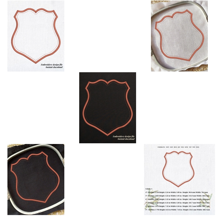 Shield Wedding Monogram frame