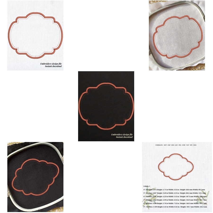 Oval Wedding Monogram frame 5