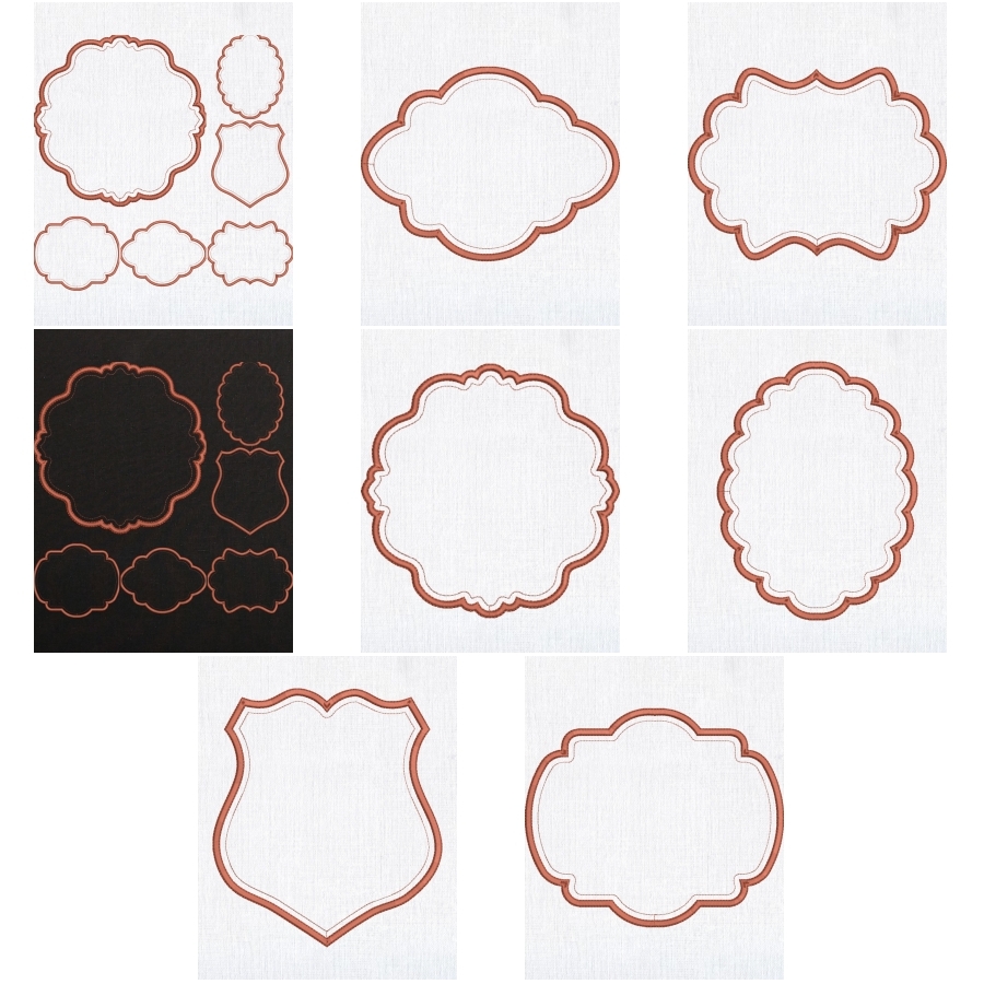 Set 6 Wedding Monogram Frames