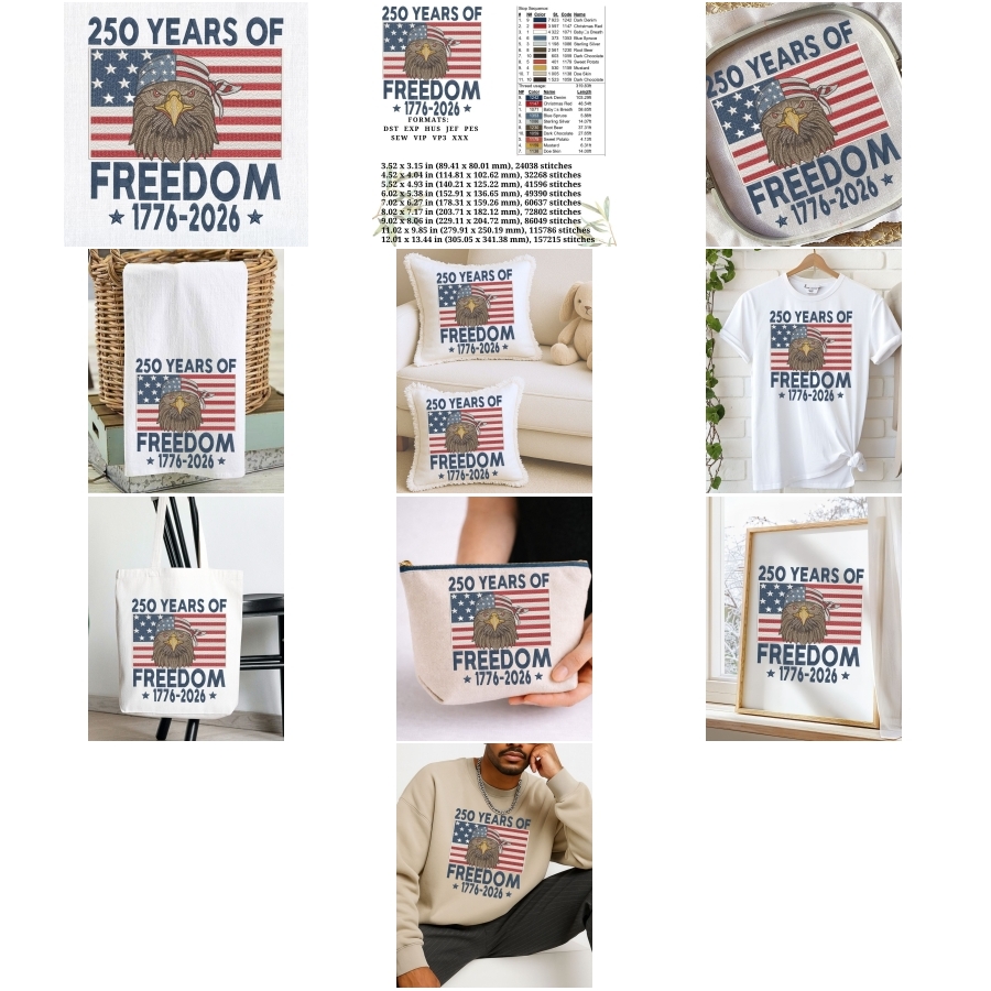 250 Years of Freedom 1776-2026 Eagle Flag