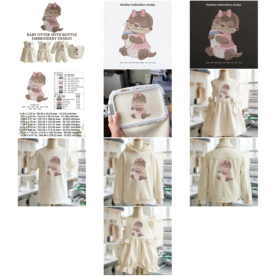 Baby Otter With Bottle Cute Nursery Animal Girl