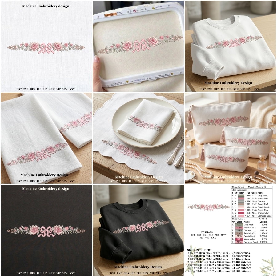 Floral Bow Border