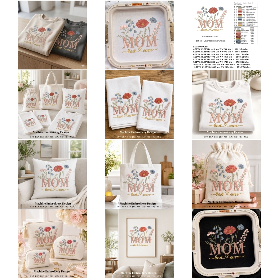 Mom Floral Best Ever