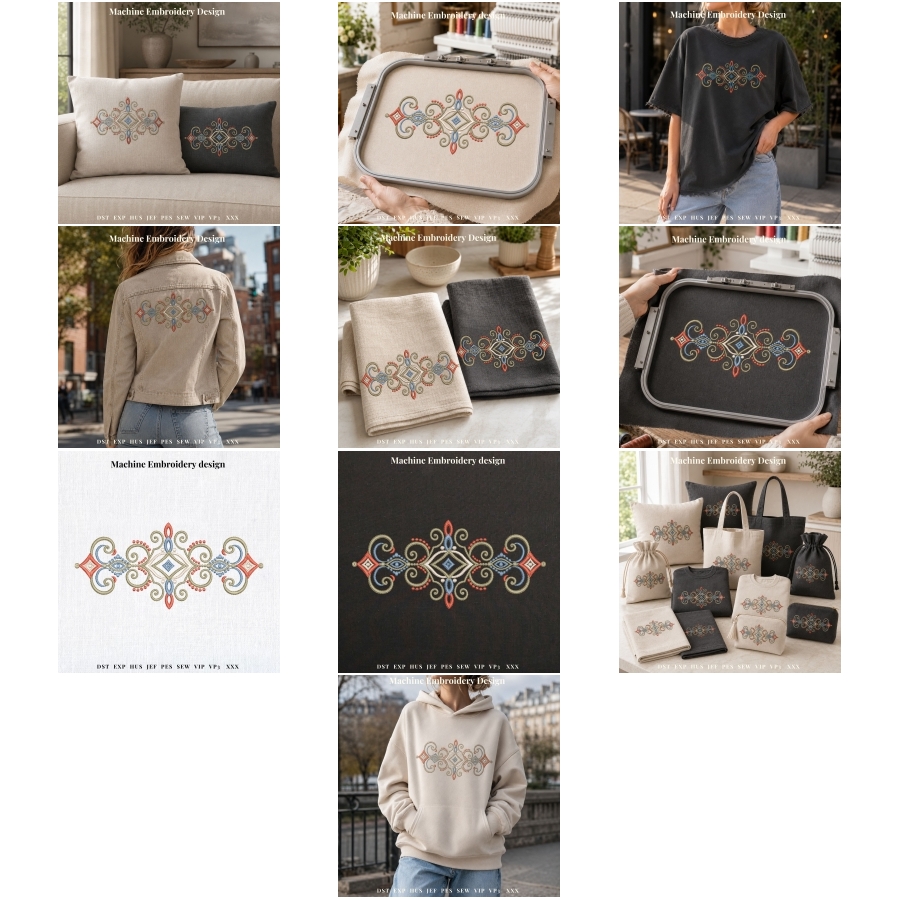 Ethnic Geometric Border