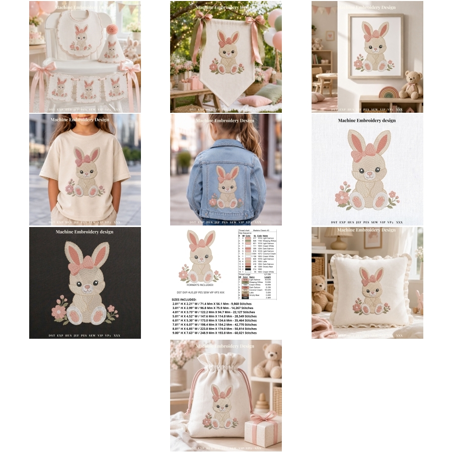 Baby Girl Bunny Floral