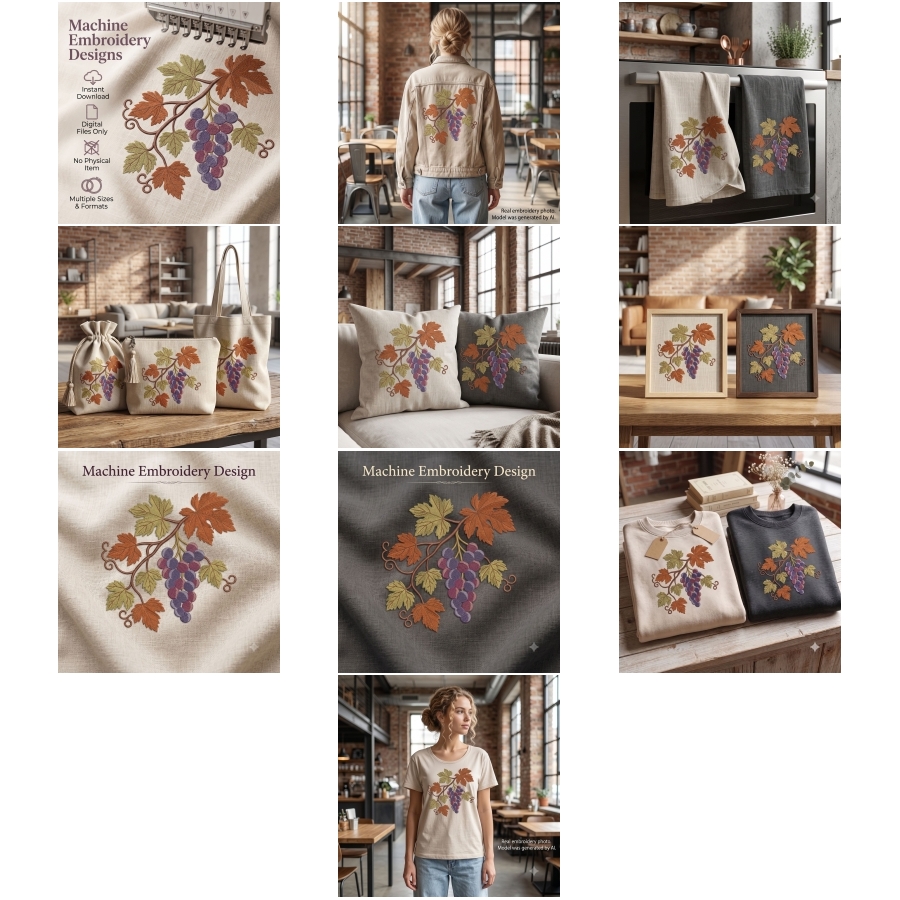 Autumn Grapevine Grape Cluster
