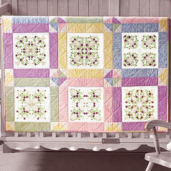 ROSE BULLION QUILT BLOCKS-7