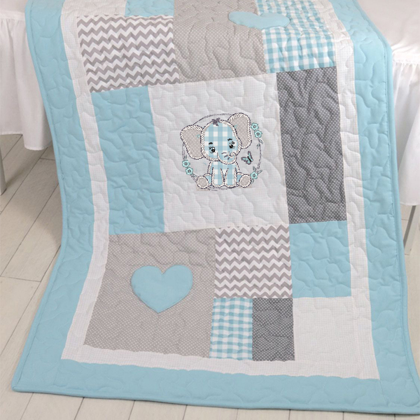 Adorable Baby Elephant Applique-15