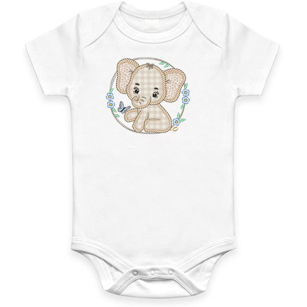 Adorable Baby Elephant Applique-16