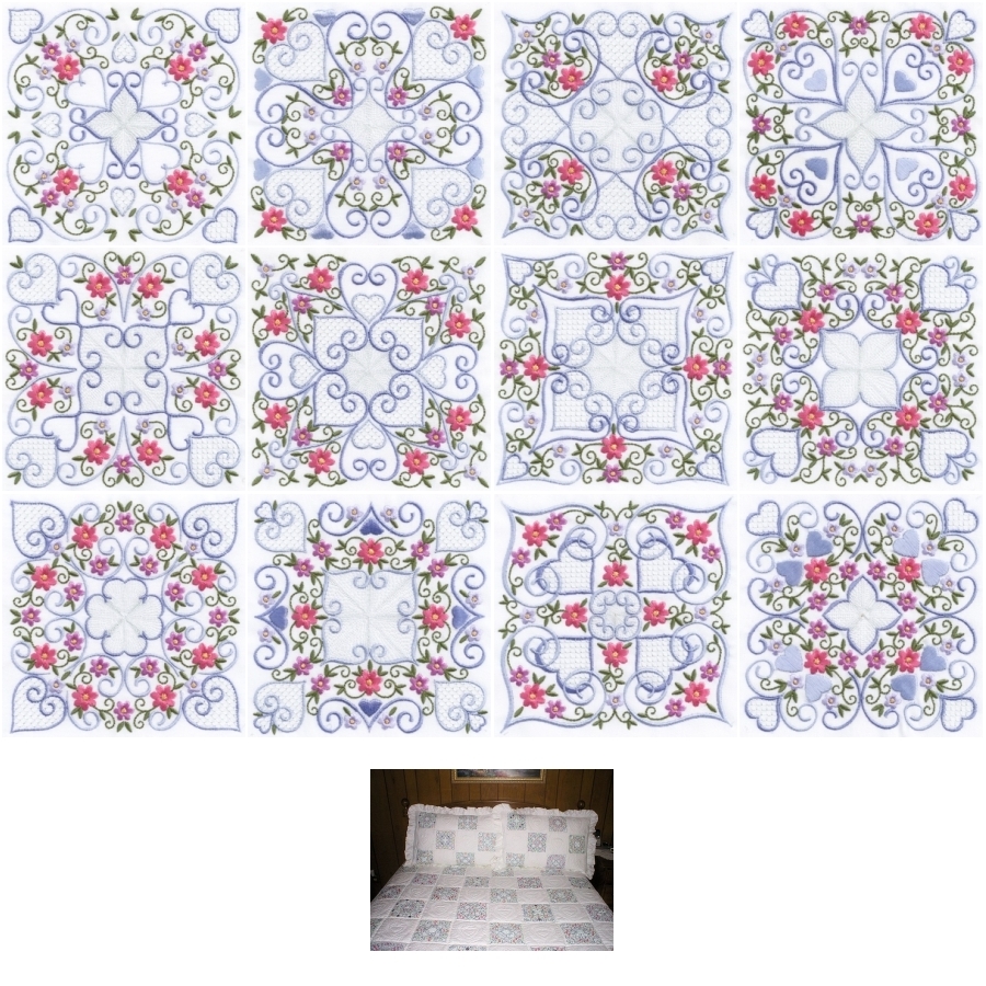 SPRINGTIME 8x8 LARGE QUILT BLOCKS 