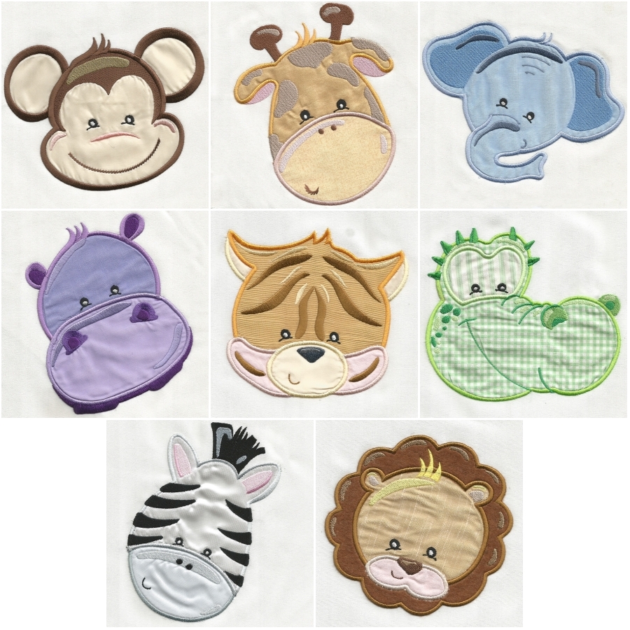 ANIMAL FACES APPLIQUE
