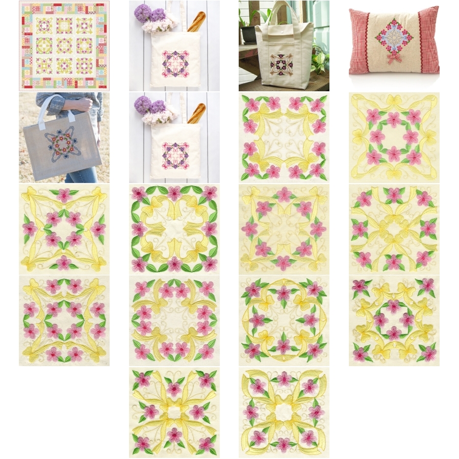 TIE A RIBBON QUILT BLOCKS