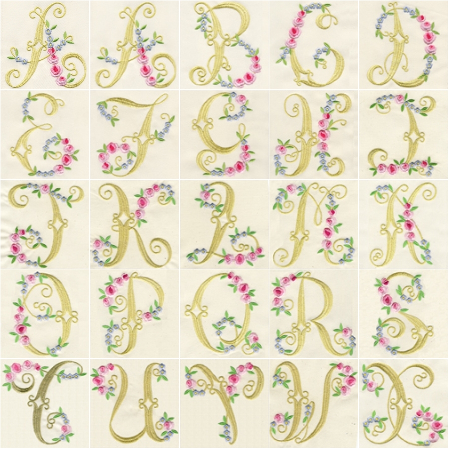 Elegant Rose Monograms
