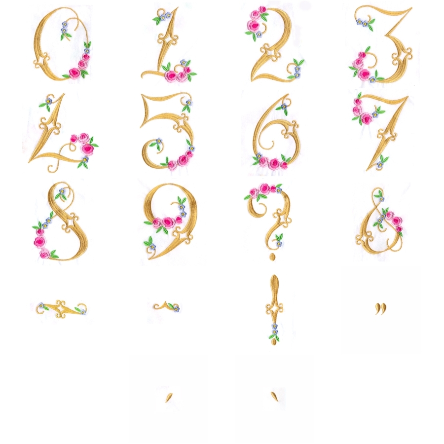 ELEGANT ROSE NUMBERS