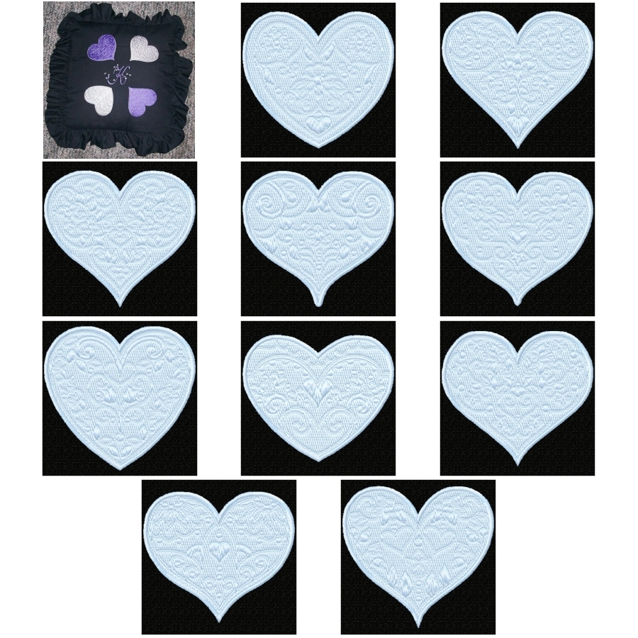 Embossed Hearts