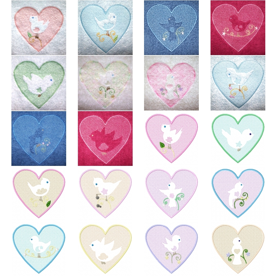 Embossed Baby Birds