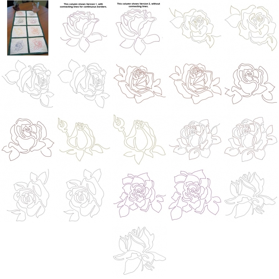 Line Work Roses, Versions 1 or 2