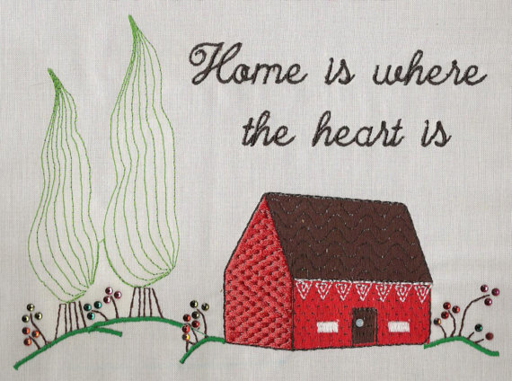 Home, Heart, Sayings, Plaque, Sign