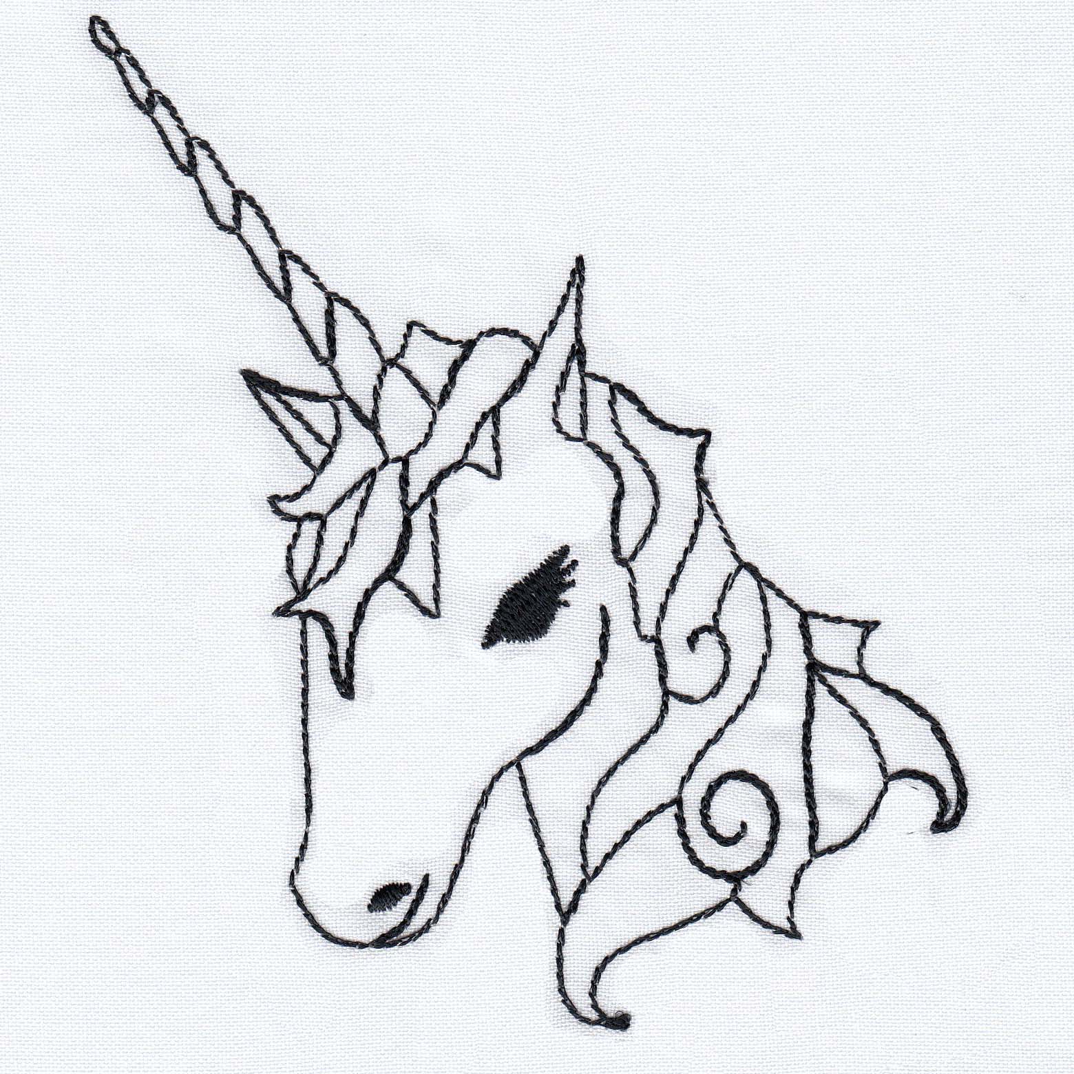 unicorn outline set oregonpatchworks