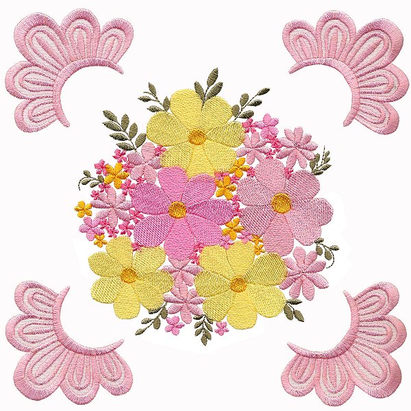 8x8 Summer Florals Quilt  -5