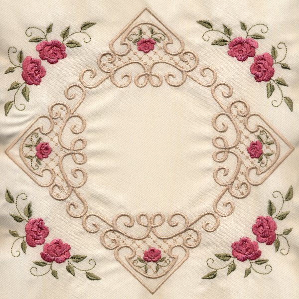 8x8 Miniature Rose Corner Quilt -6