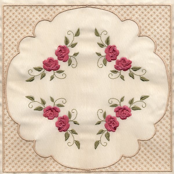 8x8 Miniature Rose Corner Quilt -7