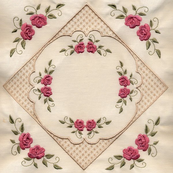 8x8 Miniature Rose Corner Quilt -8