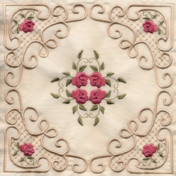 8x8 Miniature Rose Corner Quilt -9