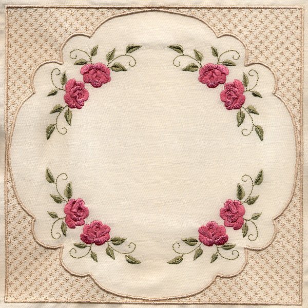 8x8 Miniature Rose Corner Quilt -10