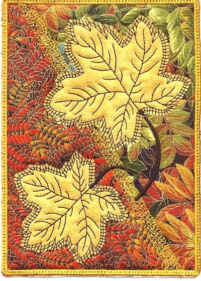 Applique Leaves and Mug Rugs -4