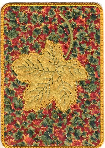 Applique Leaves and Mug Rugs -7