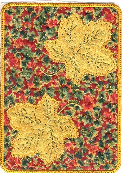 Applique Leaves and Mug Rugs -8