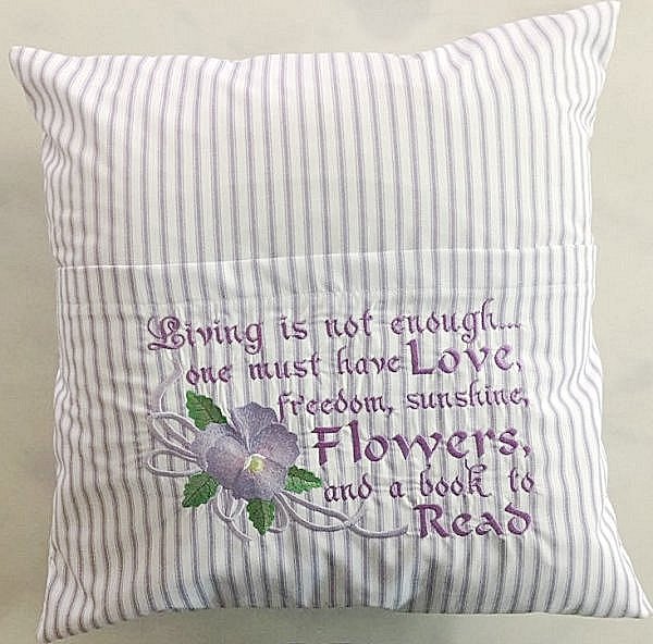 6x10 Pansy Reading Pillow 1-3