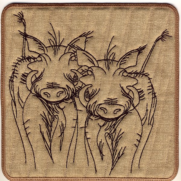 Warthog Mug Rugs and Hot Pads-4