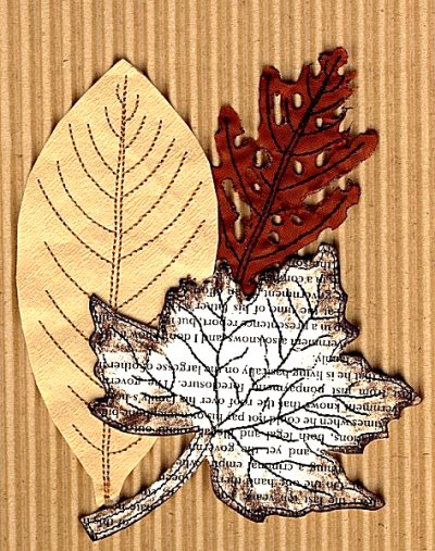 5x7 Mixed Media Leaves-3