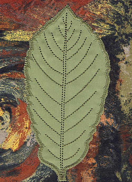 5x7 Mixed Media Leaves-21