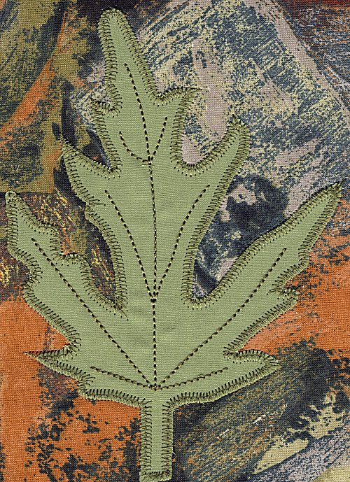 5x7 Mixed Media Leaves-22