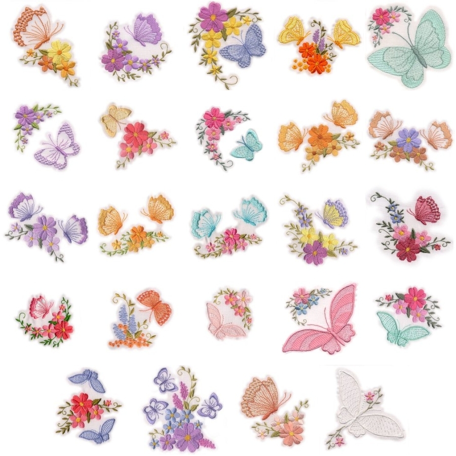 Butterflies & Flowers 