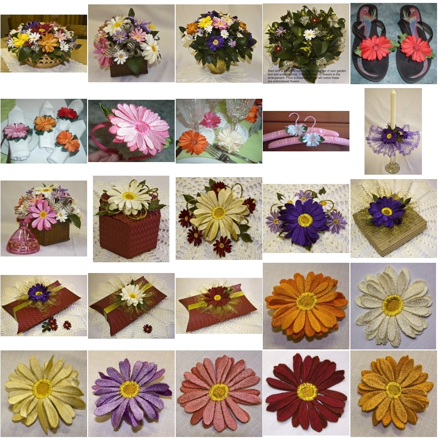3-D Gerberas & Daisies    